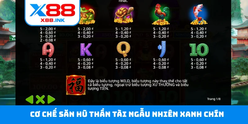 Cơ chế săn hũ Thần Tài ngẫu nhiên xanh chín